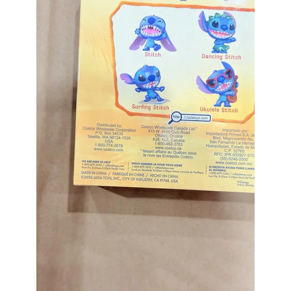 Disney Stitch 2.5” Diecast Metal Figure 4 Pack Jada Toys MetalFigs New Box